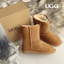 [호주정품/직배송] OZWEAR UGG 오즈웨어 천연소가죽 유니섹스 클래식 숏 어그부츠 2색상