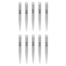 미터법 두께 필러 게이지 세트 0.05-0.30mm 갭 측정 도구 폭 2 개, 02 0.07mm