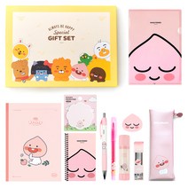 카카오프렌즈 플러스 라이언 어피치 춘식이 문구세트 / 어린이집선물 문구세트 교회단체선물 학원단체선물 문구류 학용품세트 단체선물 어린이날구디백 카카오 유치원 초등학생 문구세트, 어피치세트