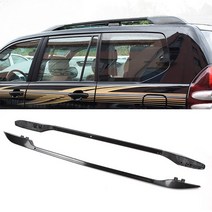 2Pcs 블랙 자동차 지붕 랙 레일 수하물 캐리어 바 도요타 랜드 크루저 Prado FJ120 FJ-120 2003-06 렉서스 GX470 03-2009, 한개옵션0