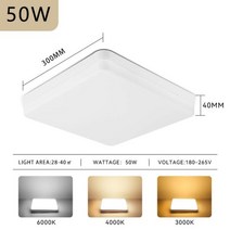 Led 천장 조명 220V 패널 램프 15W 20W 30W 50W 침실 거실 주방 실내 홈 장식 조명기구에 대 한 현대, Square 50W_Cold White