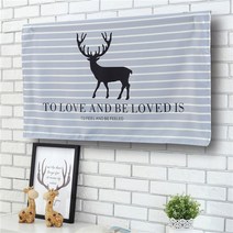 SKANDSALO 패브릭 인테리어 TV 티비 커버 덮개 가리개, 32인치(77*48) + B