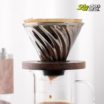 커빙 우드 글라스 턴 커피 드리퍼 핸드드립세트 커피추출기 유리 드립퍼, 커빙 글라스 턴드립퍼