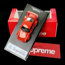 MoreArt 1:64 Superme Scene 아크릴 트렌디 맨 여성 인형 모델 장식품, TM1/64 포르쉐 964슈퍼메 레드