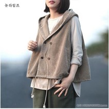 봄 여름 여성조끼 베스트롱 후드조끼