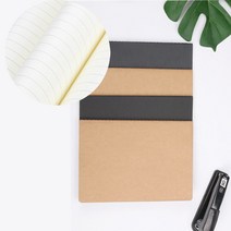 A6 유선 노트 공부 심플 노트 업무 수첩 필기 바인더 노트, 블랙