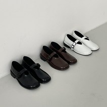 여성용 로퍼 둥근코 메리제인 로우힐 단화