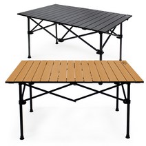 KALLUS CAMPING 접이식 롤테이블, 블랙