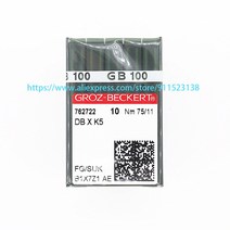 부품 정품 독일 Groz Beckert 자수 바늘 FG/SUK DB X K5 Nm 100 Tajima Barudan SWF 기계 75/11 피스, 한개옵션0