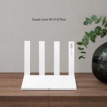 HUAWEI WiFi AX3 쿼드 코어 라우터 WiFi 6 최대 3 000Mbit/s의 속도 최대 128개의 듀얼 밴드 장치 1x 기가비트 WAN 및 3x 기가비트 LAN 포트 30개월로 연장된 보증 흰색 -13527