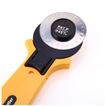 원단재단기 가정용미싱 가죽미싱 퀼팅 로터리 커터 도구 가죽 도구 원형 퀼트 절단 패치워크 컷 도구 패브릭 절단 칼 종이 예술 홈, 45mm 로터리 커터