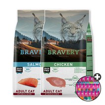 브레이버리 캣 2kg 7kg 고양이 사료 치킨 연어 살몬 어덜트 중성화 스테럴라이즈, 브레이버리 캣 연어 2kg + 우리집상전 사은품