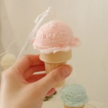 [바보사랑] 소르베 아이스크림 캔들, 색상:민트 / 향:핑크피치