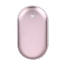 JS라이프 컬러 충전식 손난로 보조배터리 USB 전기 전자 핫팩, 핑크