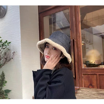 다온마켓 따뜻하고 얼굴 작아보이는 데님 뽀글이 버킷햇