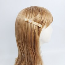 프랑스핀 호피 마블 심플 일자 8 cm 옆머리 헤어자동핀