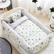 벨라 유아용 범퍼가드 + 이불 + 베개, 블루스윗