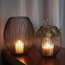 블랙 스틸 캔들 홀더 M 19cm 촛대 엔틱 빈티지 티라이트 인테리어 소품 감성 무드 오브제 양초 캔들받침 초받침대, 블랙스틸 M