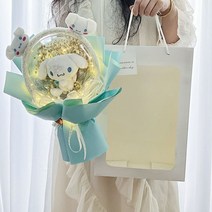 산리오 쿠로미 멜로디 꽃다발 선물용 헤어밴드 유치원 졸업 재롱잔치 어린이집, B 시나모롤 + 헤어밴드