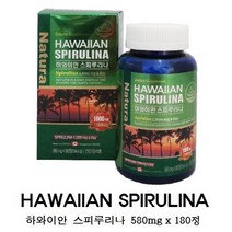 하와이안스피루리나 스피루리나 엽록소 피코시아닌 분말 가루 피부건강 클로렐라 식이섬유 캐나다, 180정