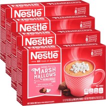 네슬레 핫 코코아 믹스 미니 마시멜로우 리치 밀크 초콜릿 6개입, 121.2g, 4개