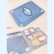 산리오 포켓 메모지 편지지 세트 다꾸 떡메 떡메모지 쿠로미 산리오 시나모롤 폼폼푸린 포챠코, 옥계개 오픈 포스트잇 노트