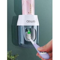 Q1080501 벽걸이 치약 짜기 짜개 자동 치약 디스펜서 펌핑기, 퍼플+사은품랜덤증정