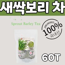 100% 국산 국내산 새싹 새삭 보리 60 티백 푸른 푸룬 보리 어린잎 영양 영양 소 성분 화학성분 없음 침출 차 식수 물 생수 대용 추출물 추천 음료 건강 보리싹 구입 순수 구매