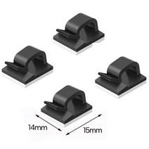 다용도 케이블 전선 전기선 컴퓨터 랜 선 깔끔 정리 벽 고정 밴딩 밴드 홀더 새들 플라스틱 클램프 14X15mm 블랙, 14x18mm