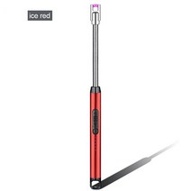 캔들라이터 토치라이터 360 ° 전기 아크 플라즈마 롱 캔들 라이터 USB 방풍 바베큐 주방 가스 스토브 플레임 없는, Red