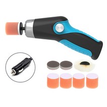 60W 자동차 연마 기계 8500rpm 미니 소형 전기 페인트 청소 USB 충전식 스크래치 수리 왁싱 도구 광택기 플라스틱 레드 그린 블루, [03] Car Plug Set