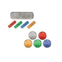 대성부품/LED 반사리플렉터/24V/원형/사각/반사경/화물차/대형트럭/특장차/양면테이프/부착식/고휘도/안전반사/야간/테이프/원형/사각/카고/덤프/추레라/샷시/트레일러/차폭등/국산/, SL-29 사각 그린