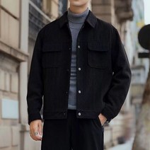 WZC 봄가을 남성 골덴 코듀로이 자켓 무지 루즈핏 점퍼 아우터 간절기 캐주얼 빅사이즈