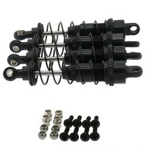 Rc 취미 모델 자동차 1/10 Fs 레이싱 버기 트러기 s-코스 사막 용 4PCS 합금 90mm 오일 충전 길이 조절 가능 충격 흡수 장치, [02] Black