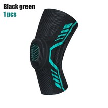 무릎보호대 무릎 통증을 위한 보호대 남성 여성을 지원 슬개골 젤 패드 및 측면 안정기 부상 회복 달리, 01 Black Green-1PCS_01 S