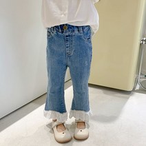 레이스 부츠컷 데님 팬츠 R5378