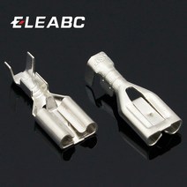 전선 커넥터 멀티 압착 단자 6.3mm 암수 스페이드 커넥터 50 개, 한개옵션0