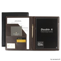 공무원 서류 오피스 가죽메모패드 A4 BUSINESS 대기업, 브라운