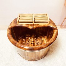 편백나무 아로마 종아리 스팀 무릎 높은 오크 마사지 나무족욕기 뚜껑 지압, [30 고탄화 발바닥 혈자리] 뚜껑