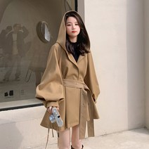 여성 추동 트렌치 코트 점퍼