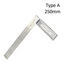 측정 게이지 스퀘어 각도 알루미늄 사각형 눈금자 직각 회전 눈금자 목공 도구 학생, 각도 250mm, 1 Angle 250mm