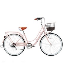 케이투바이크 여성용자전거 클래시크시티 24인치 시마노7단, 클래시크 24인치 블랙, 조립+사은품L