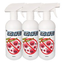 웰빙 살균 소독제 스프레이 500ml, 3개