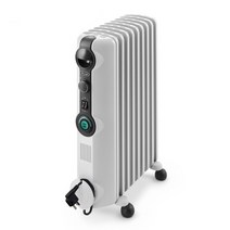 Delonghi 가정용 전기 오일 라디에이터 히터 TRRS0920C 화이트, 단품