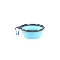 펠렛 제조기 기계 애완동물 사료 가공 350 1000ml 대형 야외 개 실리콘 접는 그릇 개를위한 휴대용 물 강아지 음식 접을 수있는 애완 동물 피더 접시 장난감, Light blue_1000ml