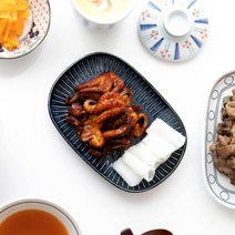 다온아토 다카네블루 데일리 둥근사각접시 18.5cm, 다카네블루둥근사각접시