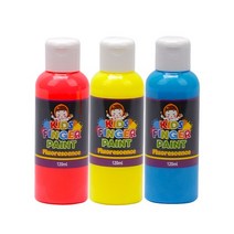 KA미술재료 핑거페인트 형광색120ml 3색 세트