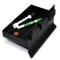 CMS Magnetics® - 마그네틱 공구 트레이 21 x 11.4 3.2cm8.25 4.5 1.25인치 블랙 캐비닛 상자 케그레이터 냉장고용 측면 고정 자석 도구 정리함 케그, 8.25 Side Holding