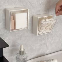 드림홈스 부착식 면봉케이스 화장솜정리함, 2개