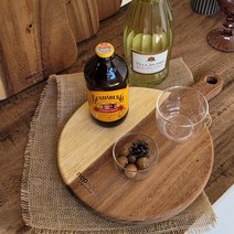 시그니처 나무도마 원형 손잡이 도마, 시그니쳐 원형도마 36